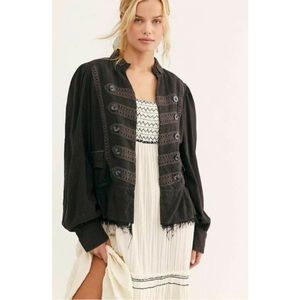 NEW Free People Ariana Jacket Washed Black XS